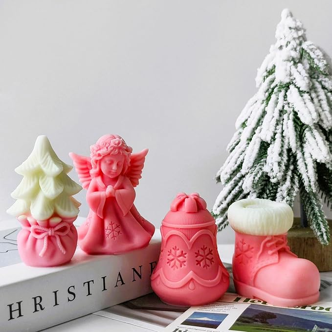 Boots Silicone Molds, Shoes Candle Mold for Soap Soy Wax DIY Handcraft, Boots Resin Molds Gift Wedding Party Home Dinner Festive Days Car Decoration