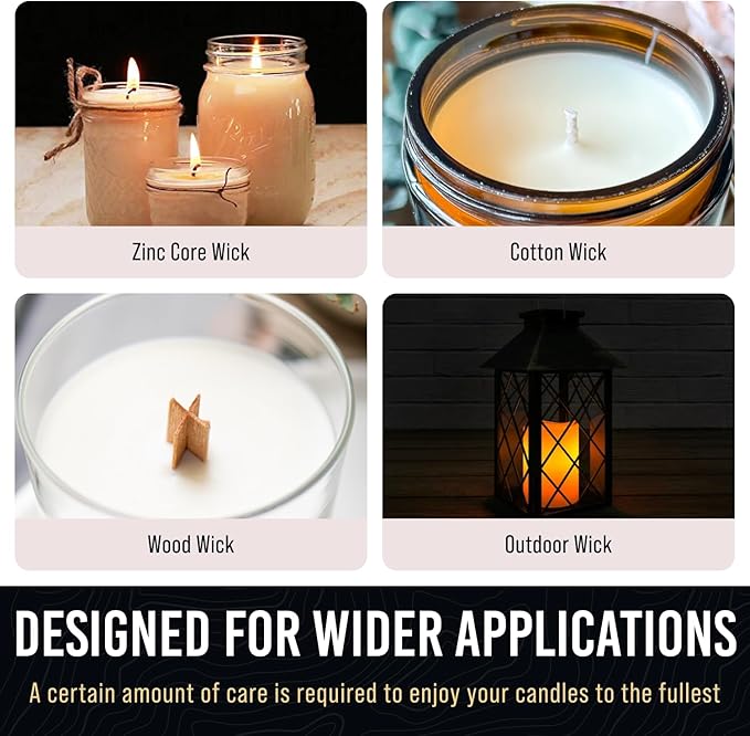 Craft911 Candle Snuffer and Wick Trimmer with Dipper 3 in 1 Candle Care Kit for Candle Lover (Black)