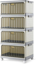 Amazon Basics 4-Tier Storage Bins with Lids, Stackable and Collapsible, 23QT per Tier, 92QT Total Capacity