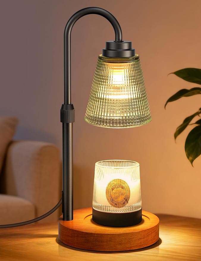 Candle Warmer Lamp with Timer Dimmable, Adjustable Height Wax Melts Warmer for Jar Candles, Housewarming, Birthday, for Women and Mom, Home Decor