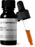 Orange Liquid Candle Dye (.5 oz) - Made in the USA - Safe and Easy to Use - Pure and Simple Ingredients - Candle Making Supplies for Soy, Paraffin, Palm or Gel Wax - 10 Vibrant Colors to Choose from
