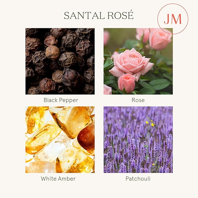 LA JOLIE MUSE Scented Candles, Santal Rosé Candles Gifts for Women, Rose Candles Luxury Jar Candle for Mothers Day Home Scented Large Natural Soy Wax Candles 70 Hours Long Burning 10 oz