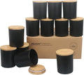 MILIVIXAY 12 Pack 10 OZ Matte Black Thick Glass Candle Jars with Lids - Bulk Empty Candle Jar for Making Candles - Spice, Powder Containers.
