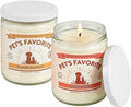 Pet's Favorite Pet Odor Candle, Clean Burning, Long Lasting Apple and Pumpkin Scented Candle with a Natural Fiber Wick and 70 Hour Burn Time, Crisp Apple and Pumpkin Spice - Pack of 2
