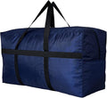 YiKitHom Extra Large Storage Duffle Bag with Zippers and Handles, Big Foldable Duffle Bag for Travel Blue 60L
