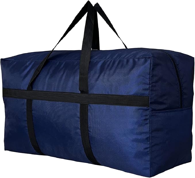YiKitHom Extra Large Storage Duffle Bag for Travel, Blue Oversized Giant Big Traveling Duffle Bag