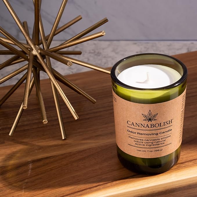 Cannabolish Smoke Odor Eliminating Candle, 7 oz, Natural Ingredients, Wintergreen scent