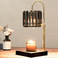 Yuichoy Candle Warmer Lamp with Timer, Dimmable Electric Candle Wamer Adjustable Height, Gifts for Women Mom, Glass Modern Candles Melter Lamp, Black