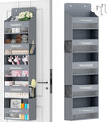 VERONLY Over The Door Organizer Storage, 5 Shelf Hanging Organizer with 4 Large Capacity Pockets, Anti Tilt 44 lb Load Behind Door Organizer for Bedroom, Bathroom, Pantry, Nursery