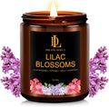 Lilac Blossom Scented Candles, Lilac Blossom Candle, Aromatherapy Candle Gifts for Women, Soy Candles for Home Scented, 7oz 50 Hours Burn, Home Décor
