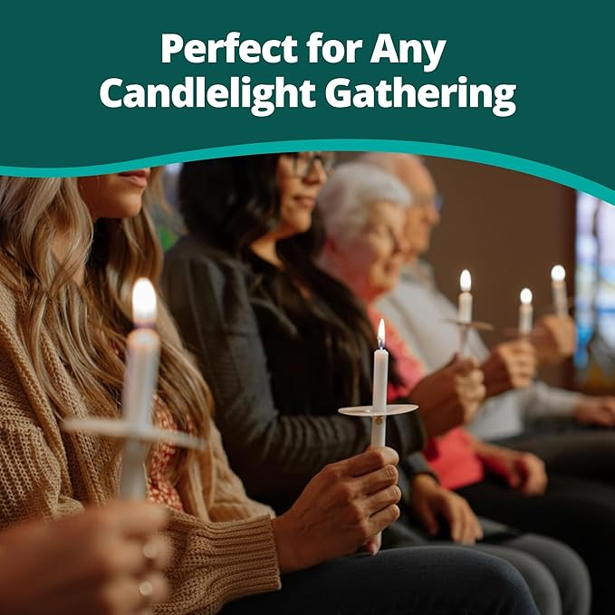 Concordia Supply Church Candles for Candle Light Service Vigil - 6.5" x 1/2" Bulk White Candles for Memorial, Congregational, Shabbat, Wedding, Communion, Baptism & Christmas Ceremonies - Box of 1000