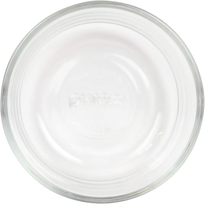 Pyrex 7202 1-Cup Glass Bowl & 7202-PC Dark Blue Lid (4-Pack) - Made in USA