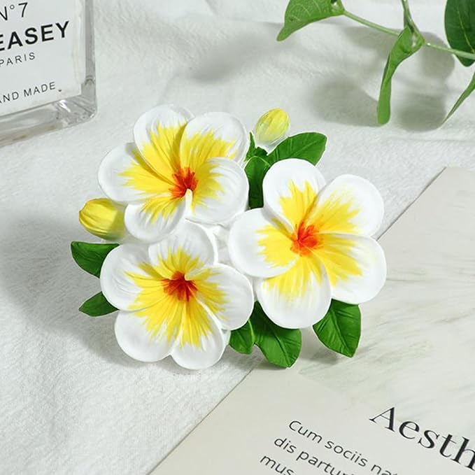 2Pcs Plumeria Silicone Candle Flower Wax Mold Silicone for Candles Resin Making Molds Moldes De Silicona para Hacer Velas Artesanales De Silicona,for Making Mothers Day Gifts for Mom Daughter