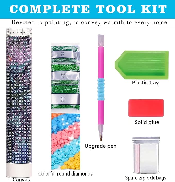 Meothan Christmas Diamond Art Kits for Adults - 3 Pack Diamond Painting Kits for Adults, 5D Round Full Drill Gem Art Paint by Diamonds Dots DIY Crafts Kits 12x16inch (Candle Gnomes and Truck)