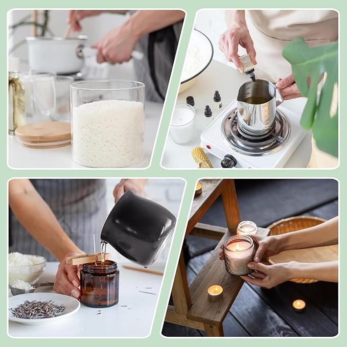 100% Natural Soy Wax Flakes for Candle Making,Farm-Sourced, No Additives, Eco-Friendly, Clean Burning, DIY Candle Supplies, Safe and Pure, 0.5 LBS