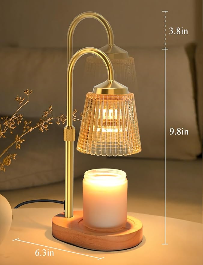 Candle Warmer Lamp with Timer Dimmable, Adjustable Lamp Candle Warmer, Birthday Gifts for Women Mom, Wax Warmer Lamp for Scented Jar, House Warming Gifts New Home Decor