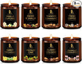 8 Pack Candles for Home Scented, Scented Candles Gifts Set for Women Men, 56 oz Soy Candle Set, Scents of Teakwood/Smoke Vanilla/Cologne/Coffee/Patchouli/Oak/Sandalwood/Cupcake
