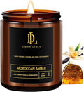 Scented Candles for Men, Moroccan Amber Candle for Home, Soy Wax Candles Gift for Birthday Father's Day Thanksgiving Day Anniversary