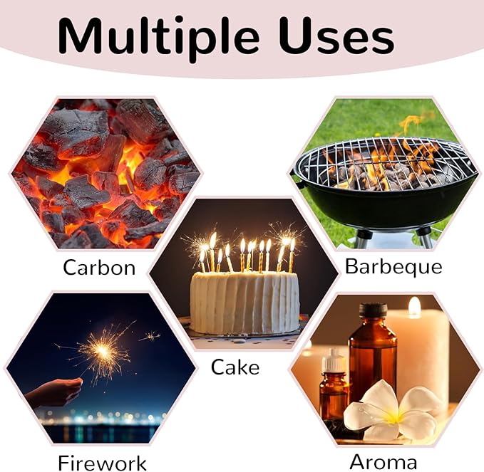Cute Pretty Lighter Butane, Soft Flame Lighter Fashion Nice Lighters, Unique for Women Candles Gift Camping BBQ (No Butane Fule) (30#)