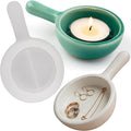 1 Pc Handle Candle Holder Resin Silicone Mold Cement Concrete Epoxy Casting Storage Mold for Craft Decoration Jewelry Boxes Coaster Trays Candlesticks Plaster DIY Valentine's Day Gifts