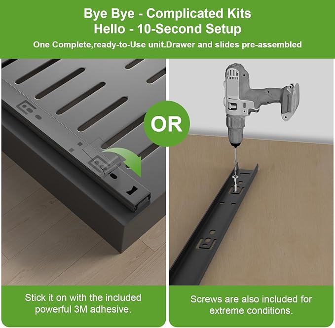 ANTOWIN 2-Pack Expandable Pull Out Cabinet Organizer 21"Deep(12.2"-20.5"W), 3 Full Extension Glides Slide Out Drawers, Roll Out Shelves Adhesive Raising Pad,Compatible Framed Cabinets,90lb Cap,Black