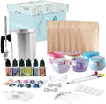 DALIBO DIY Candle Making Kit - Complete Starter Set for Beginners with Natural Soy Wax, Jars, Essential Oils, Melting Pot, Spoon, Wicks, Dye Blocks, Thermometer - Craft Supplies - 60-Pack,CMK-2021
