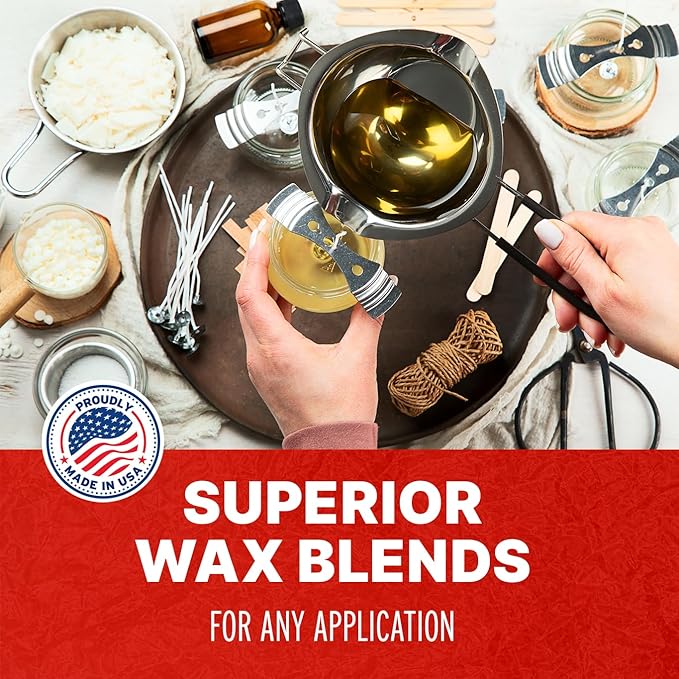 Blended Waxes, Inc. Household Paraffin Wax Blocks for Candle Making, Canning, Waterproofing, Metal Preservation, and a Variety of Other Applications (1lb. Block - 1 Block)