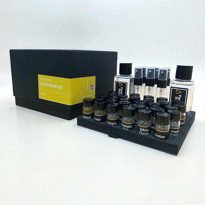 Deux Perfume Making Kit – Make Your Own Perfume for Men & Women with 30 Aromatic Ingredients, Spray Bottles, Droppers & 6 Recipes. Create Luxurious Feminine & Masculine Aromatic Fragrances