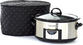 Covermates Keepsakes Slow Cooker Cover – Quilted Electric Appliance Protector for Kitchen Counter Storage – Dust & Stain Resistant – Washable Slip-On Design, Black