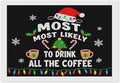 AIVKIEJK Diamond Painting Kits for Adults - Christmas Most Likely to Drink All The Coffee Painting DIY 5D Full Drill Diamond Dots Paintings with Diamonds Gem Art and Crafts Home Decor 8"x12"