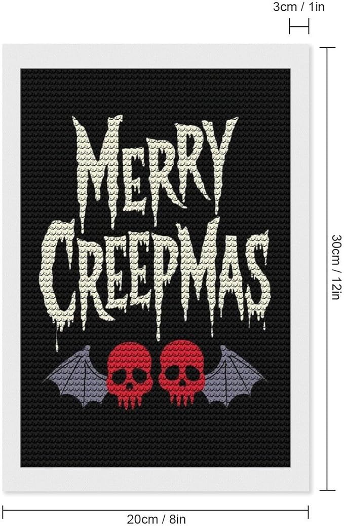 AIVKIEJK Diamond Painting Kits for Adults - Halloween & Christmas Gothic Ghost Christmas Painting DIY 5D Full Drill Diamond Dots Paintings with Diamonds Gem Art and Crafts Home Decor 8"x12"