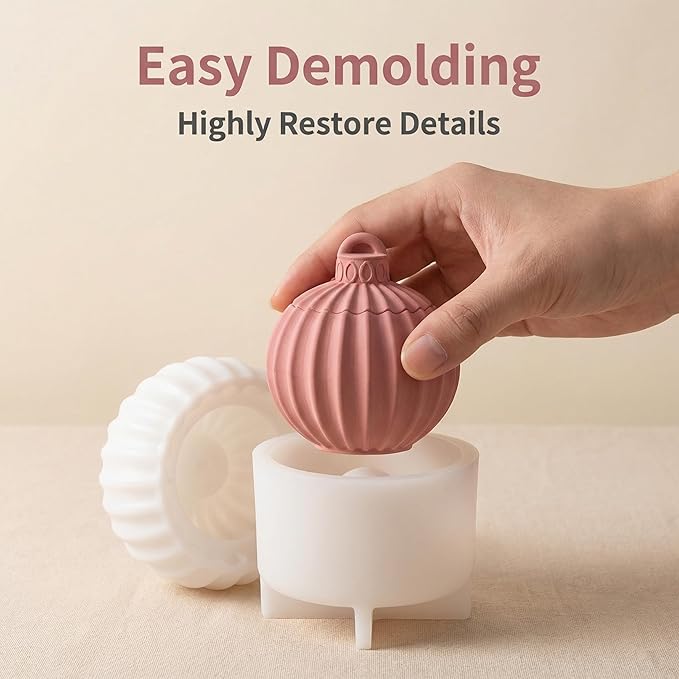 Striped Bell Jar Silicone Mold, Geometric Storage Box Candle Holder Mold for DIY Aromatherapy Plaster, Candles, Resin Crafts - Modern Home Decor & Gift