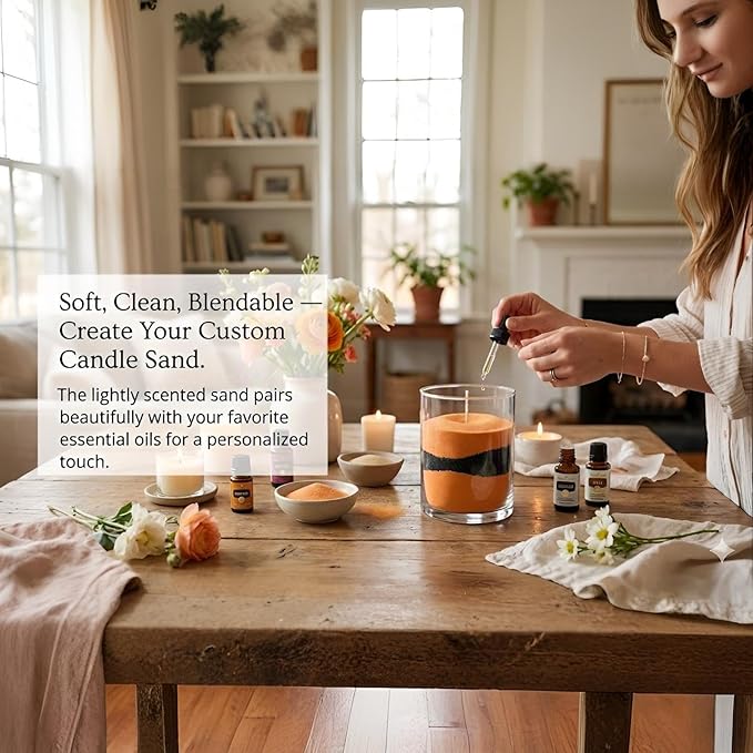 Monivi Scented Candle Sand with Wicks DIY 14 Colors Sand Wax Pearled Candle Wax Beads (1.76oz Each Color, 1.5lb/24.7oz Total up to 120Hours) Refillable Candle Making Kit Mothers Day Gift