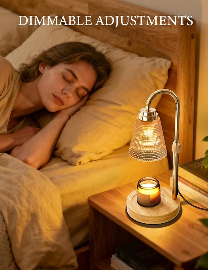 Candle Warmer Lamp with Timer Dimmable, Adjustable Height Wax Melts Warmer for Jar Candles, Housewarming, Birthday, for Women and Mom, Home Decor