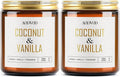 AOOVOO Coconut Vanilla Candles - 18 oz Scented Candles, Aromatherapy Candle, Soy Candle for Home Scented
