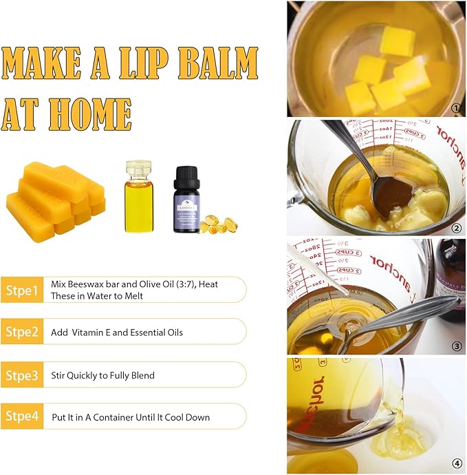 TRINIDa 24 oz Yellow Beeswax Bars, Natural Organic Beeswax Block 24 PCS, Bees Wax Candle Making, Beeswax for Candle Making, Bees Wax Making for Skincare, Lip Balms, Lotions, DIY Cosmetic Grade Gift