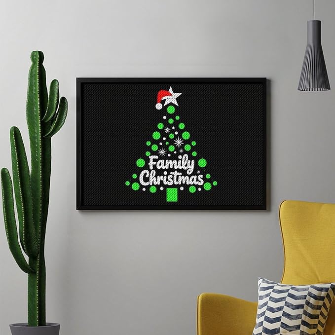 AIVKIEJK Diamond Painting Kits for Adults - Cute Family Christmas Painting DIY 5D Full Drill Diamond Dots Paintings with Diamonds Gem Art and Crafts Home Decor 8"x12"