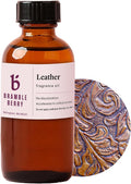 Bramble Berry Leather Fragrance Oil 2 oz | Classic Aged Leather Scent for Soap Making, Candles, Lotion, Bath Bombs & Perfume | Skin Safe, Vegan, Paraben & Phthalate Free, DIY Craft Essential