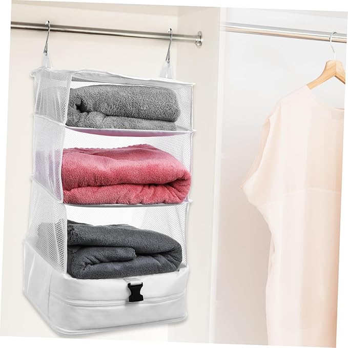 COLLBATH Hanging Packing Cube Durable Travel Organizer with Ample Storage Space Saving Design for Clothes Accessories for Suitcase Closet Storage