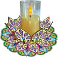 5D DIY Diamond Art Painting PVC Flower Candle Holders Tealight/Tea Light/Votive Candle Holder, for Table Centerpiece Home Décor Party Wedding Dinning-Flower-13