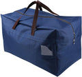 AMJ 100L Large Storage Bag for Comforters, Blankets, Clothes, Quilts and Towels, Better and Sturdy Organizer Bag, Thick Ultra Size Under Bed Storage, Moisture Proof, Blue