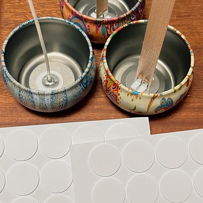 800 pcs Candle Wick Stickers Adhesive Double-Sided Stickers Candle Making Supplies