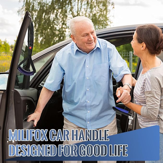 Car Door Handle for Elderly Car Handle Assist Support, Portable Auto Grab Handles with Strap for Handicap Seniors