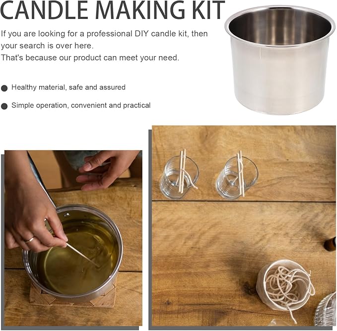 Milisten Candle Making Kit with DIY Candle Material Wax Pot Arts Crafts Supplies for Hobbyists