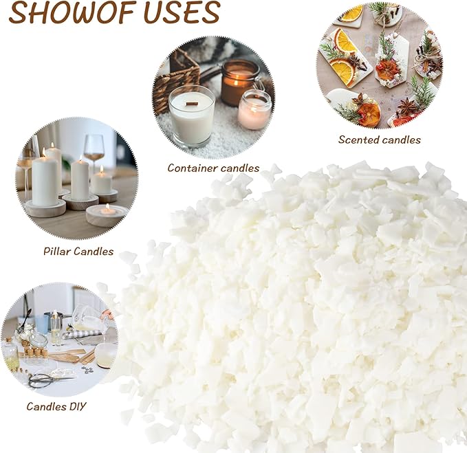Pure Soy Wax Flakes,DIY Soft Candle,Natural Soy Wax for Candle Making 10 lb Bag