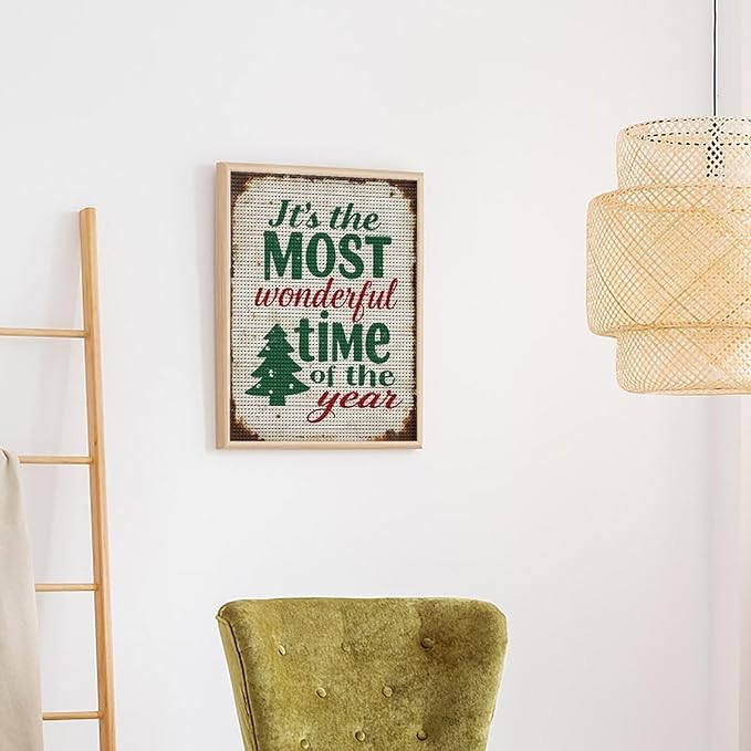 Diamond Painting Kits for Adults - Humorous Quote & Christmas Tree Most Wonderful Time of The Year Painting DIY 5D Full Drill Diamond Dots Paintings with Diamonds Gem Art And Crafts Home Decor 16"x20"