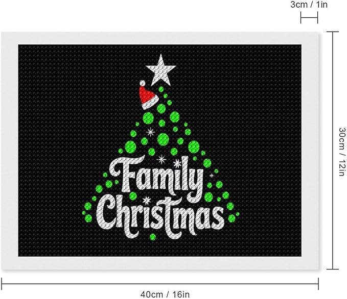 AIVKIEJK Diamond Painting Kits for Adults - Cute Family Christmas Painting DIY 5D Full Drill Diamond Dots Paintings with Diamonds Gem Art and Crafts Home Decor 12"x16"