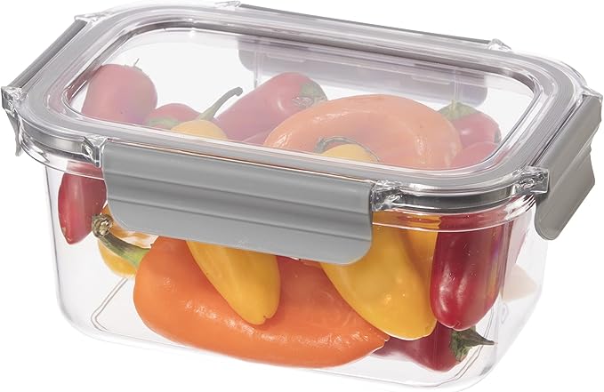 Oggi Clarity Leak-Proof Airtight Food Storage Container - Ultra clear, BPA free, Sealable Container with Lid, Ideal for kitchen storage, Kitchen Organization, Perfect Meal Prep Containers. 42oz/1.2lt