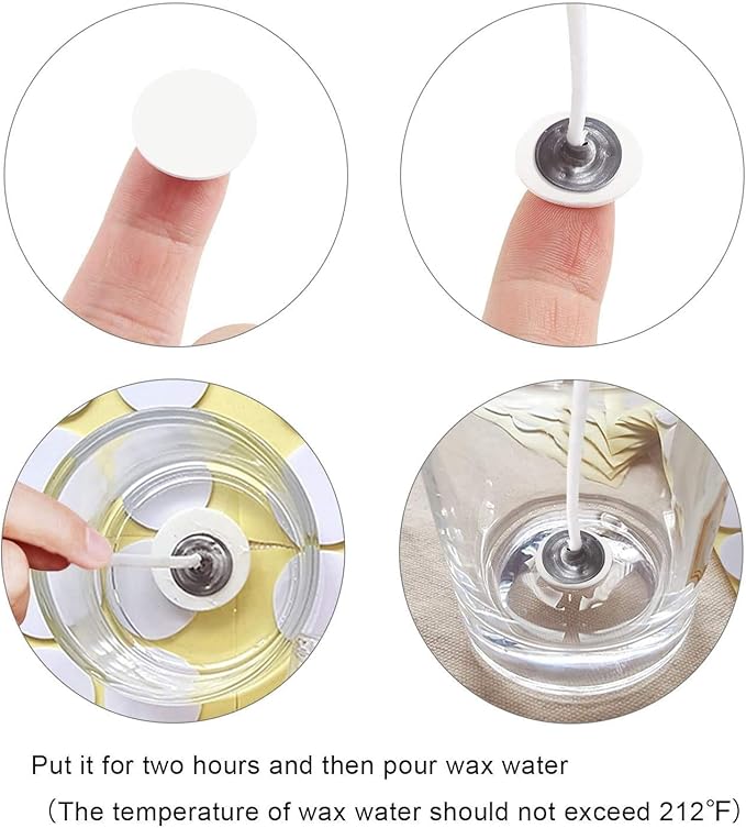 SANNIX 600Pcs Candle Wick Stickers, Heat Resistance Double-Sided Wick Stickers for Candle Making, Adhere Steady in Hot Wax Stickers for Candle Making