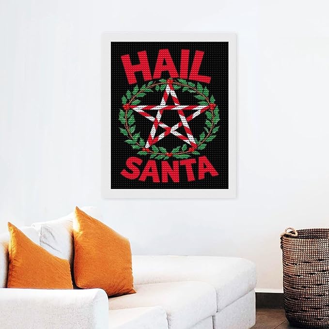 AIVKIEJK Diamond Painting Kits for Adults - Hail Santa Christmas Painting DIY 5D Full Drill Diamond Dots Paintings with Diamonds Gem Art and Crafts Home Decor 16"x20"